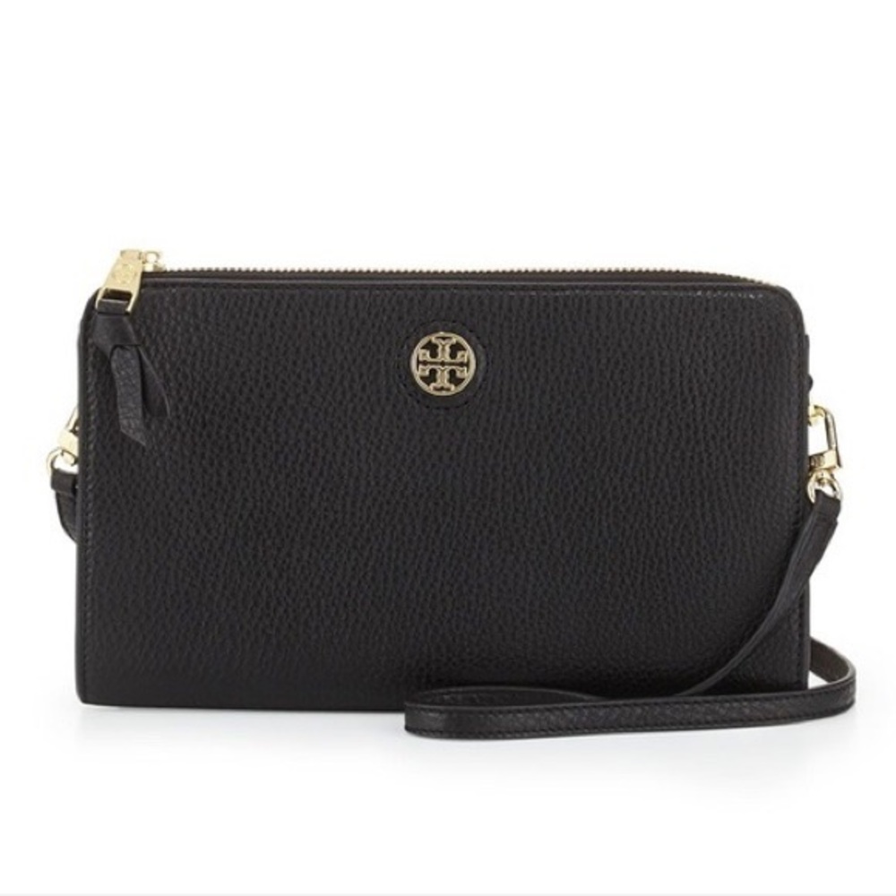 Tory Burch Robinson pebbled leather crossbody black